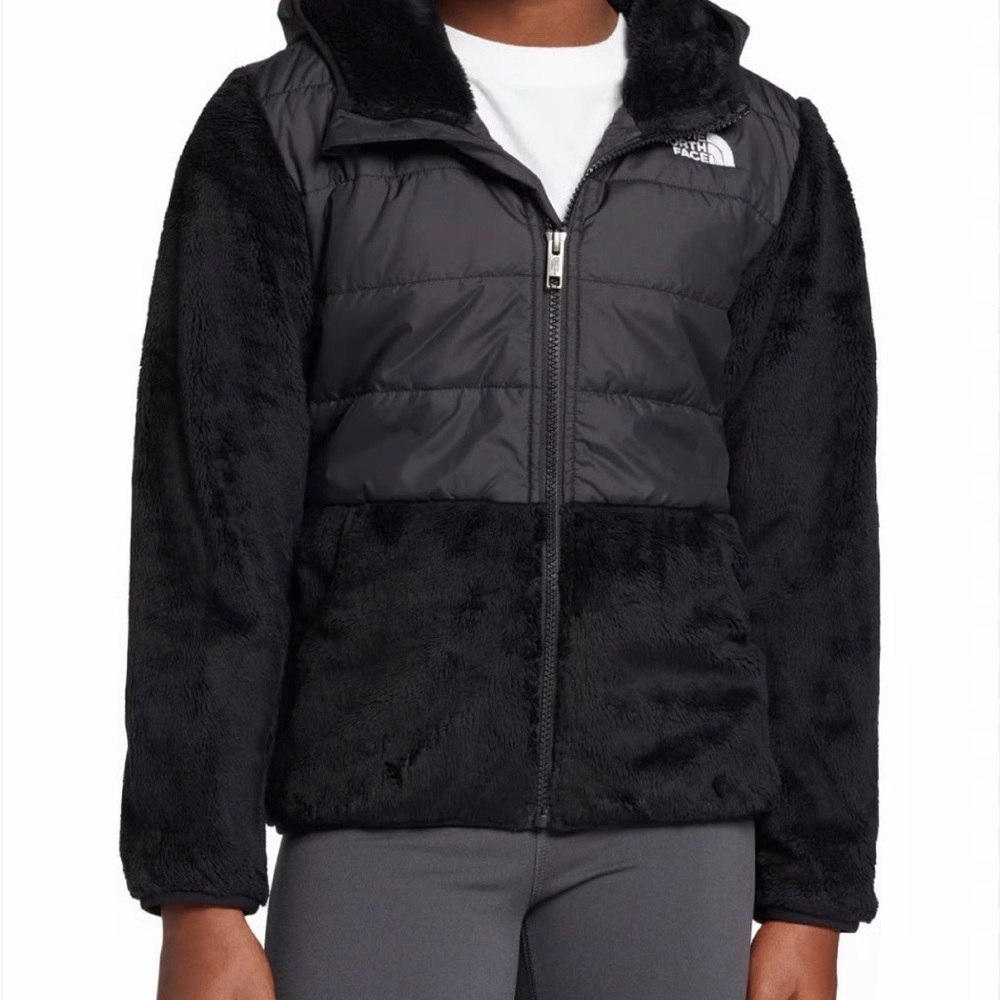 The North Face Black Fleece-Lined Girl’s Jacket (XS)
